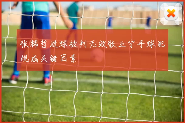 张稀哲进球被判无效张玉宁手球犯规成关键因素